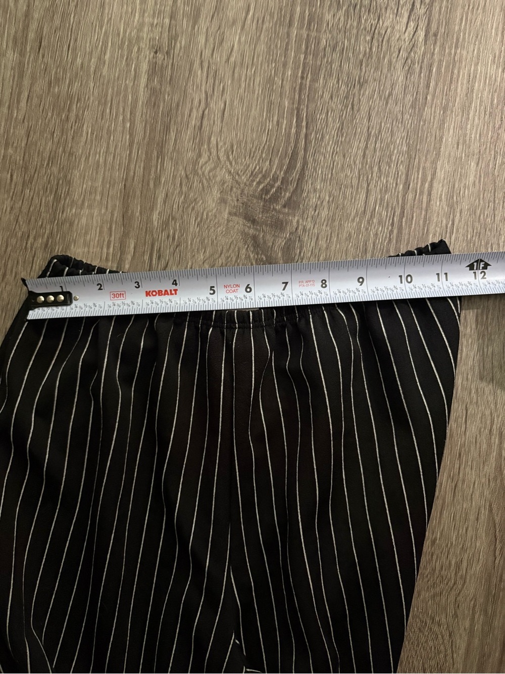 Avenue Black and White Pinstripe Pants - Picture 7 of 7